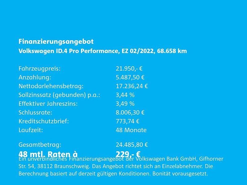 Gebraucht VW ID.4 Pro Performance 150 kW (204 PS) 2022 Grau SUV