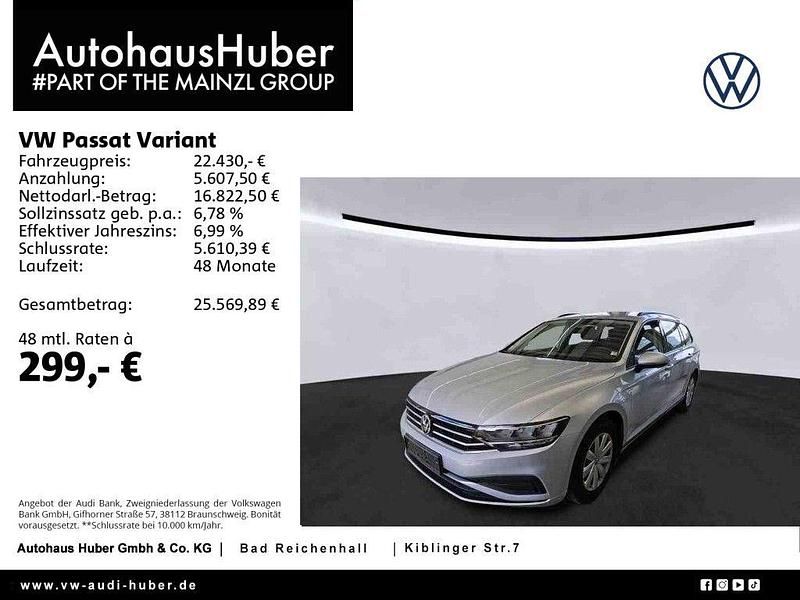 Silber Gebraucht 2022 VW Passat Basis Kombi | 22.430 € (Guter Preis) - Bild 1/4