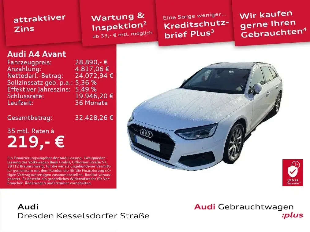 Gebraucht Audi A4 Sport 204 PS (150 kW) 2023 Weiß Kombi