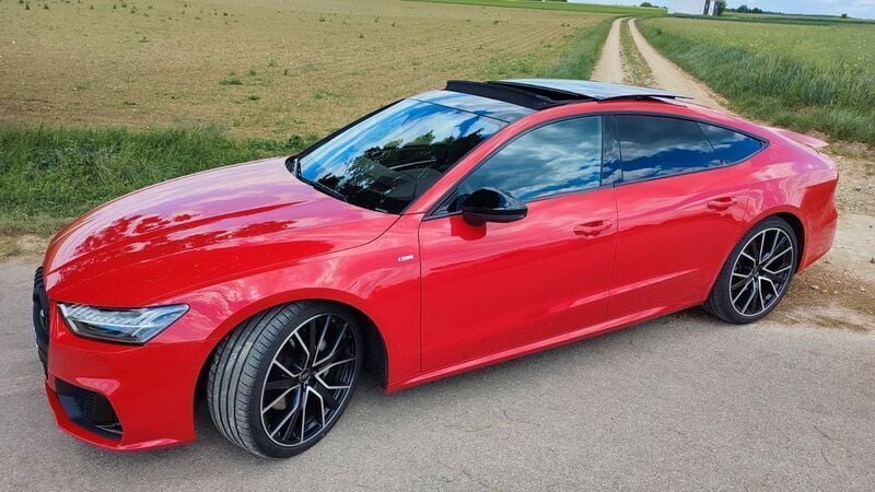 Rot Gebraucht 2023 Audi A7 S-Line Kleinwagen | 64.400 € (Teuer) - Bild 1/4