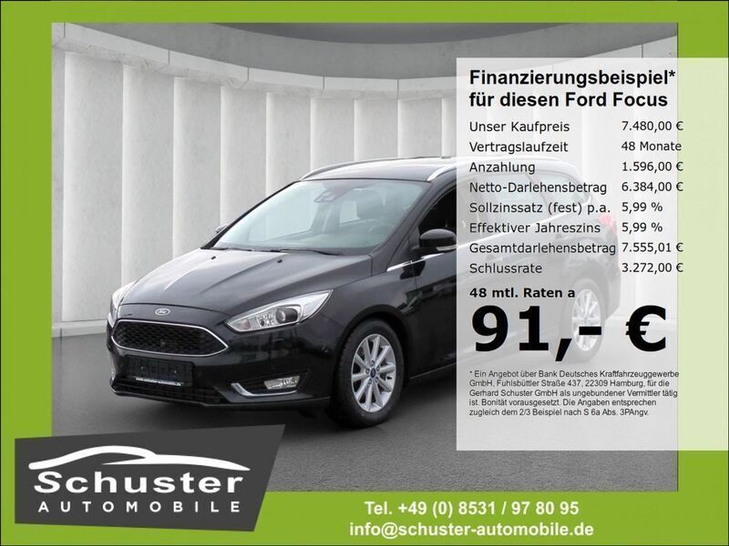 Schwarz Gebraucht 2016 Ford Focus Titanium Kombi | 7.480 € (Guter Preis) - Bild 1/4
