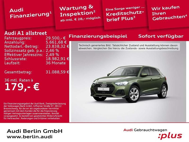 Distriktgrün metallic Gebraucht 2025 Audi A1 Basis Limousine | 29.500 € (Teuer) - Bild 1/3