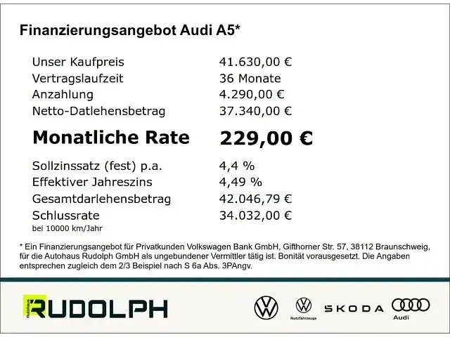 Gebraucht Audi A5 Sport 204 PS (150 kW) 2025 Mythosschwarz metallic Kombi