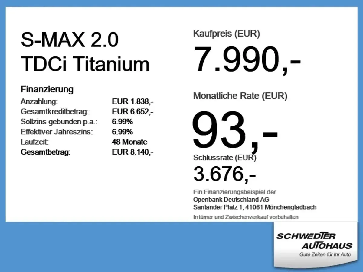Gebraucht Ford S-MAX Titanium 150 PS (110 kW) 2016 Frostweiß Van / Kleinbus