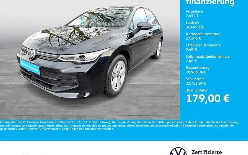 Schwarz Gebraucht 2025 VW Golf Life Limousine | 29.577 € (Teuer) - Bild 1/4