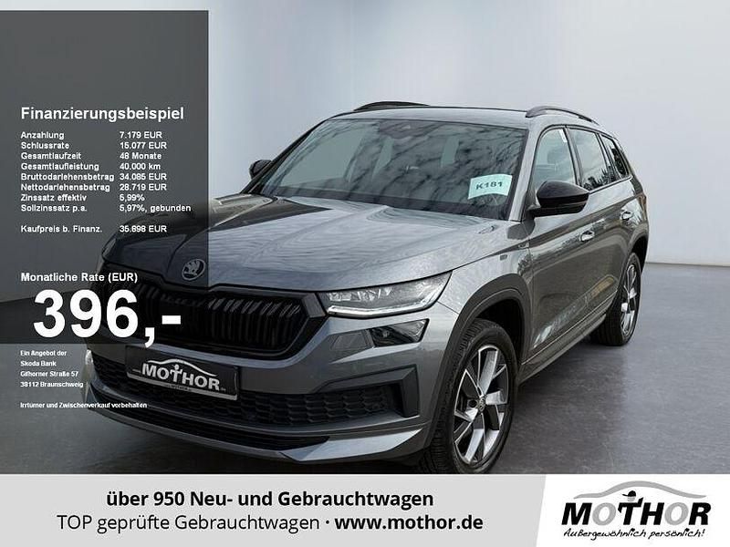 Graphitegrau Gebraucht 2022 Skoda Kodiaq SportLine SUV | 33.401 € (Fairer Preis) - Bild 1/4