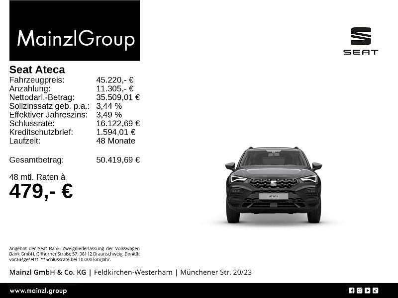 Neu Seat Ateca Black Edition 150 PS (110 kW) 2026 Schwarz SUV