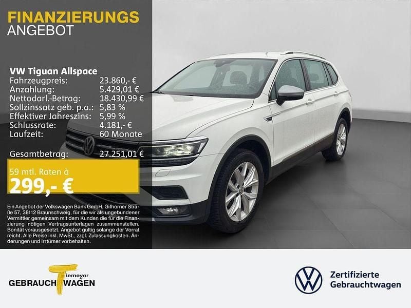 Gebraucht VW Tiguan Allspace Highline 150 PS (110 kW) 2022 Weiß SUV