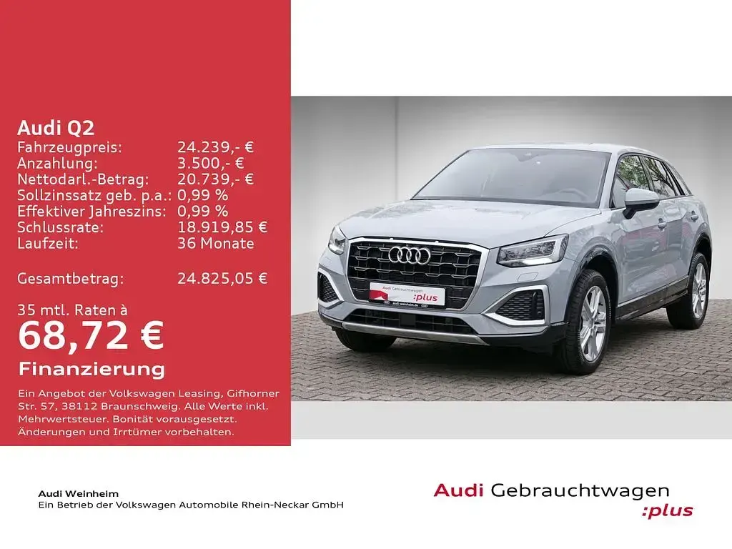 Gebraucht Audi Q2 Advanced Plus 116 PS (85 kW) 2025 Pfeilgrau perleffekt SUV