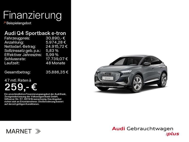 Kieselgrau Gebraucht 2022 Audi Q4 e-tron S-Line SUV | 30.890 € (Fairer Preis) - Bild 1/4