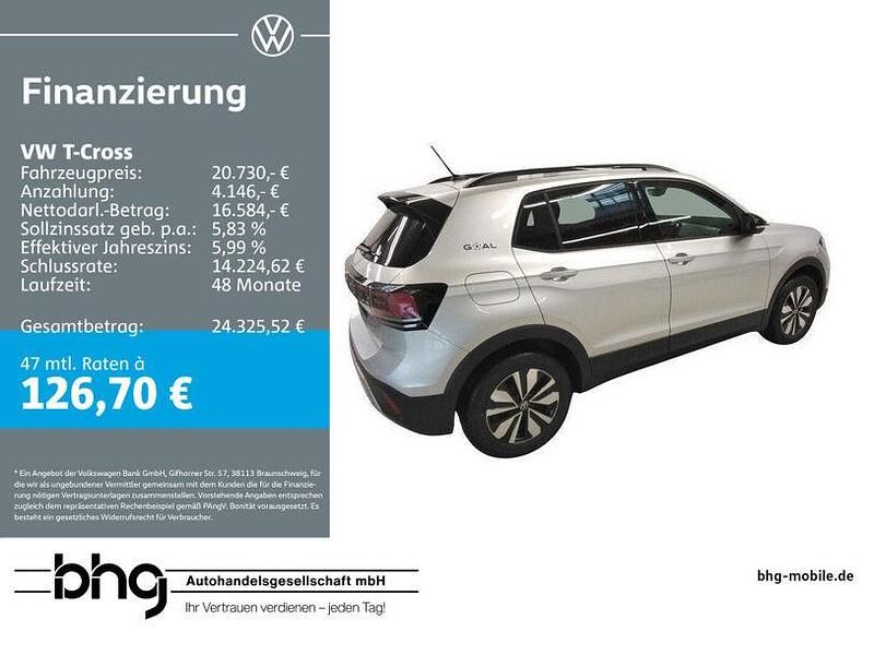 Gebraucht VW T-Cross Goal 95 PS (69 kW) 2025 Silber SUV