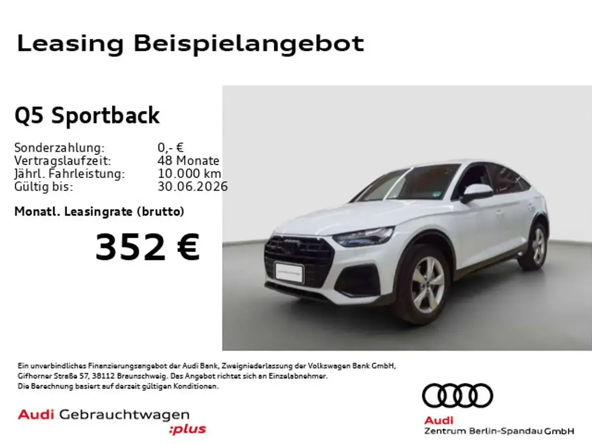 Gebraucht Audi Q5 265 PS (194 kW) 2025 Gletscherweiß metallic SUV