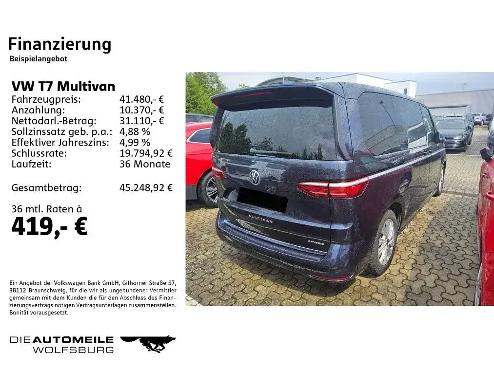 Gebraucht VW Multivan Style 150 PS (110 kW) 2022 Starlight blue metallic Van / Kleinbus