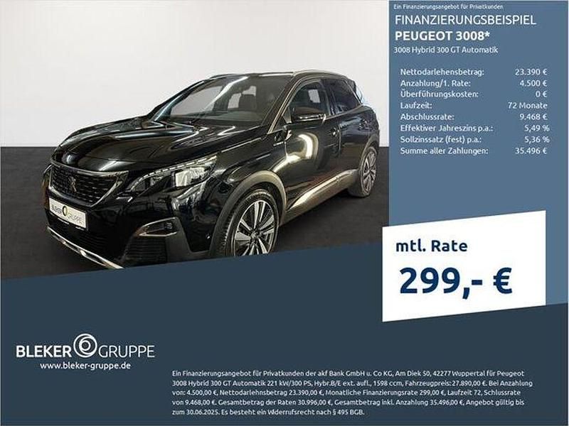 Schwarz Gebraucht 2020 Peugeot 3008 GT SUV | 24.980 € (Fairer Preis) - Bild 1/3