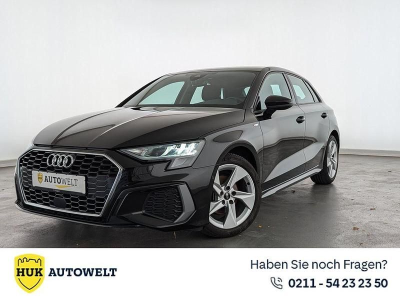 Mythosschwarz Gebraucht 2022 Audi A3 Sportback S-Line Limousine | 25.260 € (Guter Preis) - Bild 1/3