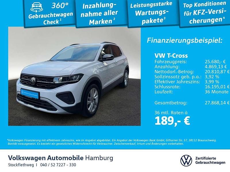 Weiß Gebraucht 2025 VW T-Cross Goal SUV | 25.680 € (Etwas zu teuer) - Bild 1/3