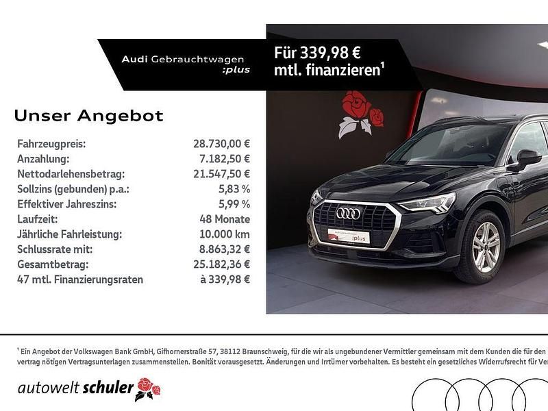 Mythosschwarz metallic Gebraucht 2022 Audi Q3 Ambiente SUV | 28.210 € (Fairer Preis) - Bild 1/4