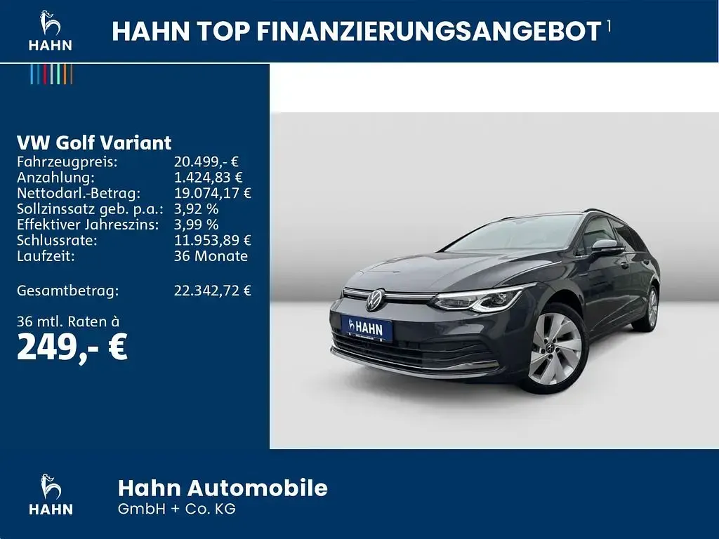 Second-hand VW Golf VIII Style 150 CP (110 kW) 2022 Gri Break
