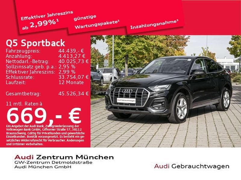 Brillantschwarz Gebraucht 2023 Audi Q5 Advanced SUV | 44.439 € (Teuer) - Bild 1/2