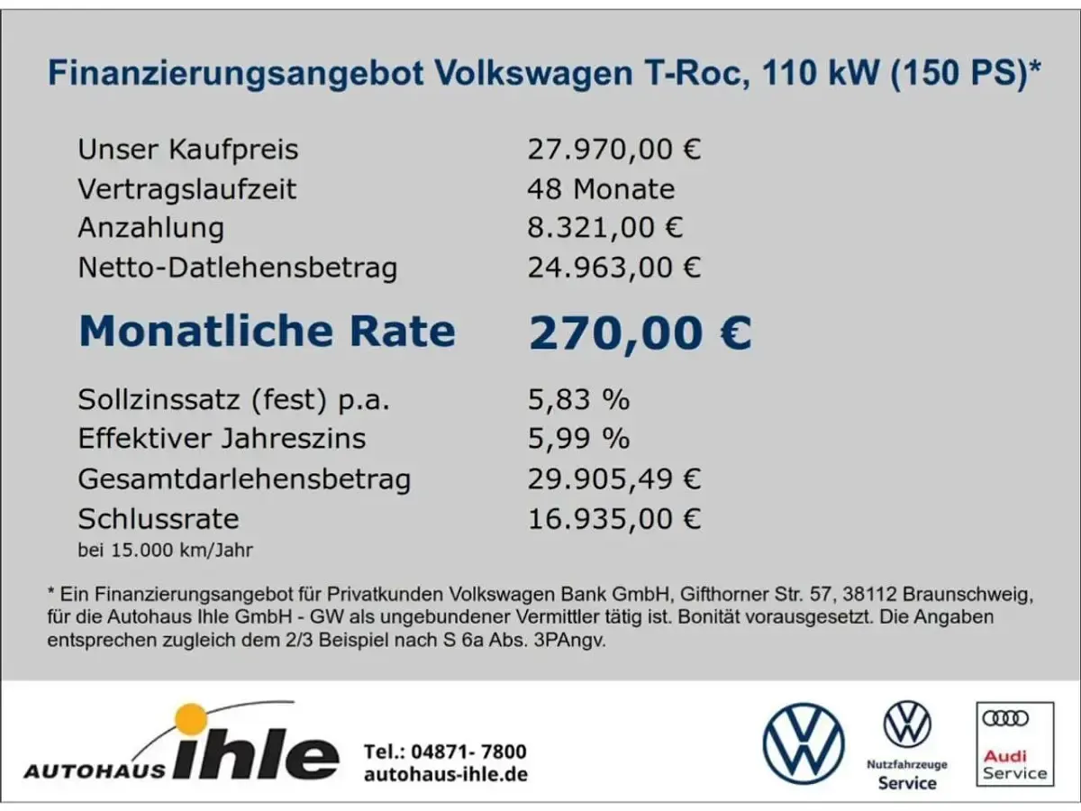Gebraucht VW T-Roc Beats 150 PS (110 kW) 2023 Schwarz SUV