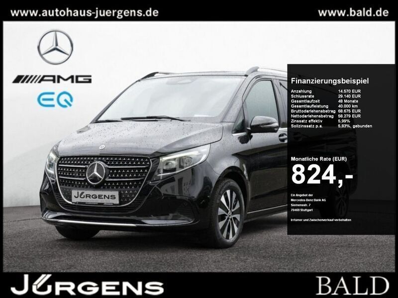 Obsidianschwarz metallic Gebraucht 2024 Mercedes V300 Avantgarde Van / Kleinbus | 72.849 € (Teuer) - Bild 1/4