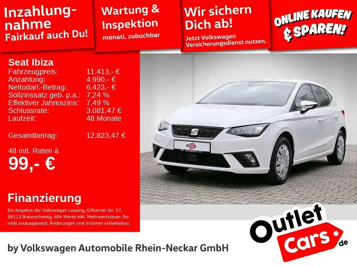 Second-hand Seat Ibiza Reference 80 CP (58 kW) 2022 Alb Hatchback