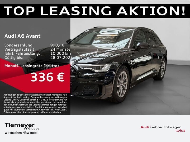 Schwarz Gebraucht 2024 Audi A6 S-Line Kombi | 48.410 € - Bild 1/4