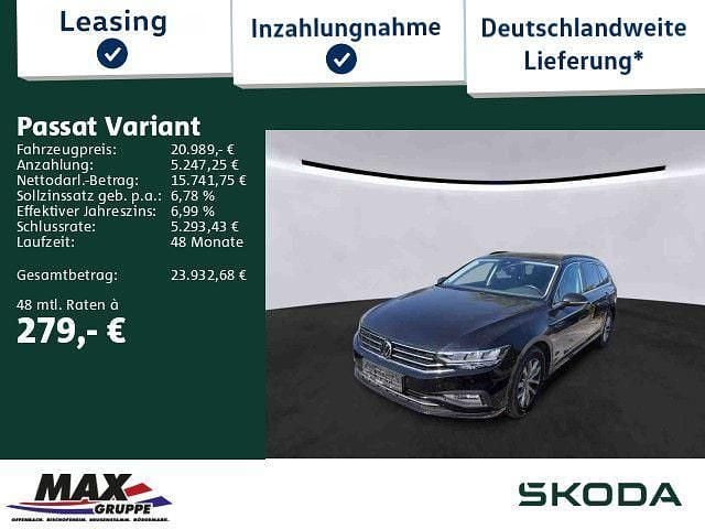 Schwarz Gebraucht 2021 VW Passat Business Kombi | 20.989 € (Guter Preis) - Bild 1/3