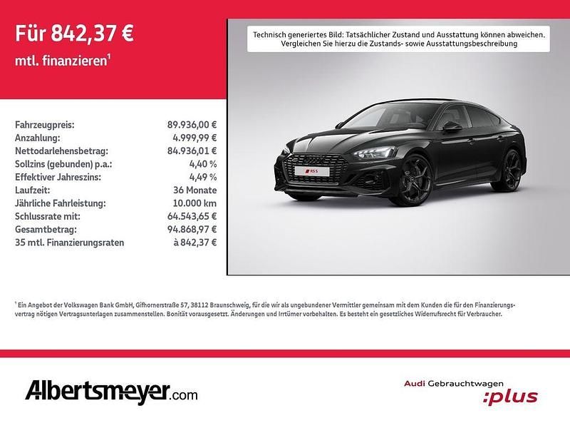 Schwarz Gebraucht 2024 Audi RS5 Sportback Performance Limousine | 89.936 € (Etwas zu teuer) - Bild 1/4