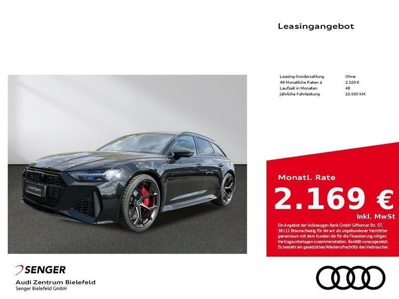 Schwarz Neu 2025 Audi RS6 Performance Kombi | 194.725 € - Bild 1/4