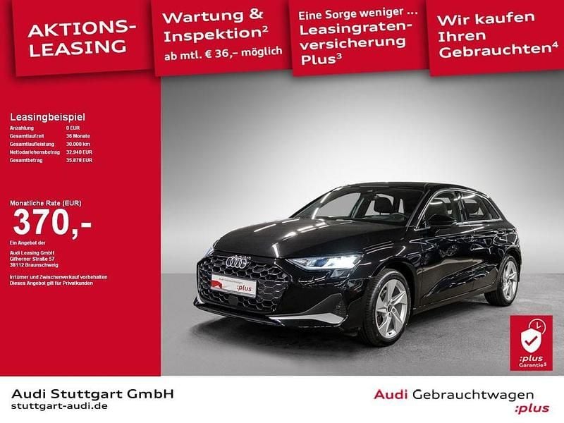 Mythosschwarz metallic Gebraucht 2024 Audi A3 Sportback Advanced Plus Limousine | 32.940 € (Guter Preis) - Bild 1/2