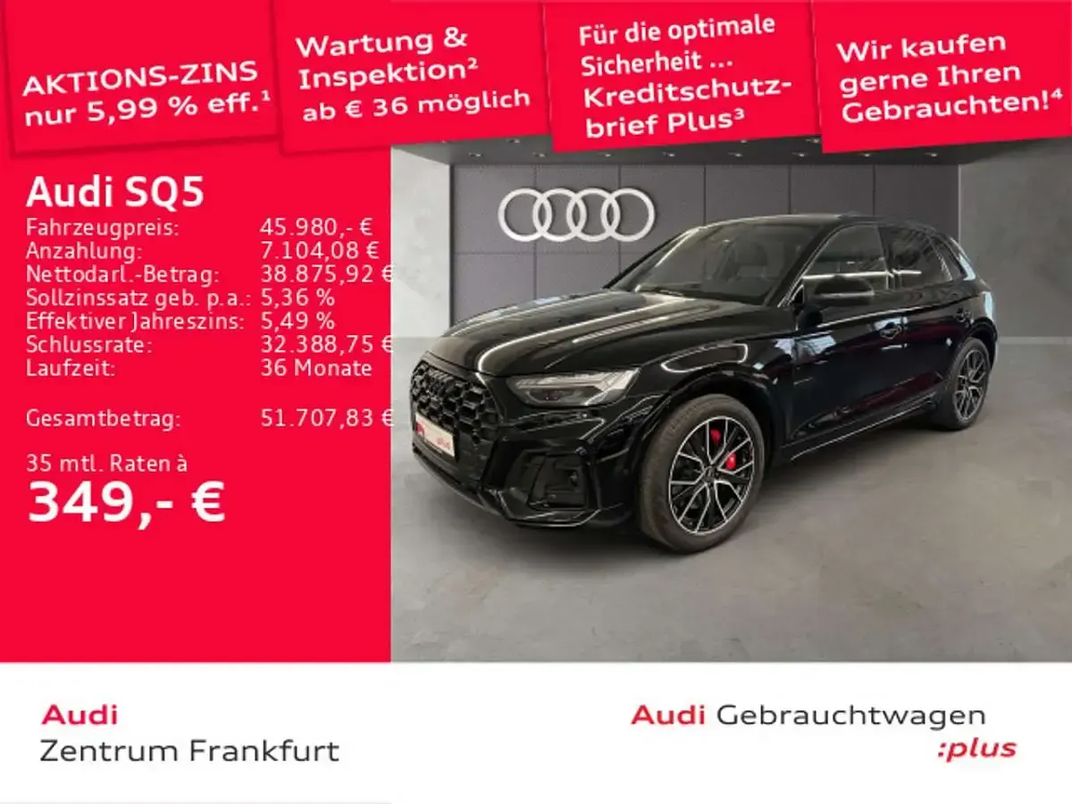 Gebraucht Audi SQ5 Ambiente 341 PS (250 kW) 2023 Mythosschwarz metallic SUV