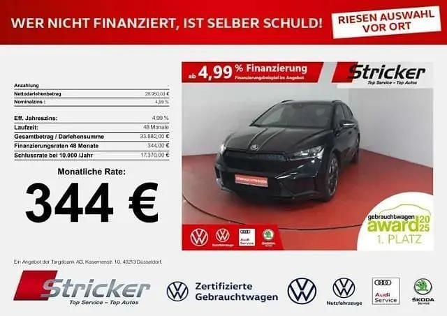 Schwarzmagic perleffekt (metallic) Gebraucht 2021 Skoda Enyaq iV SportLine SUV | 28.950 € (Fairer Preis) - Bild 1/4