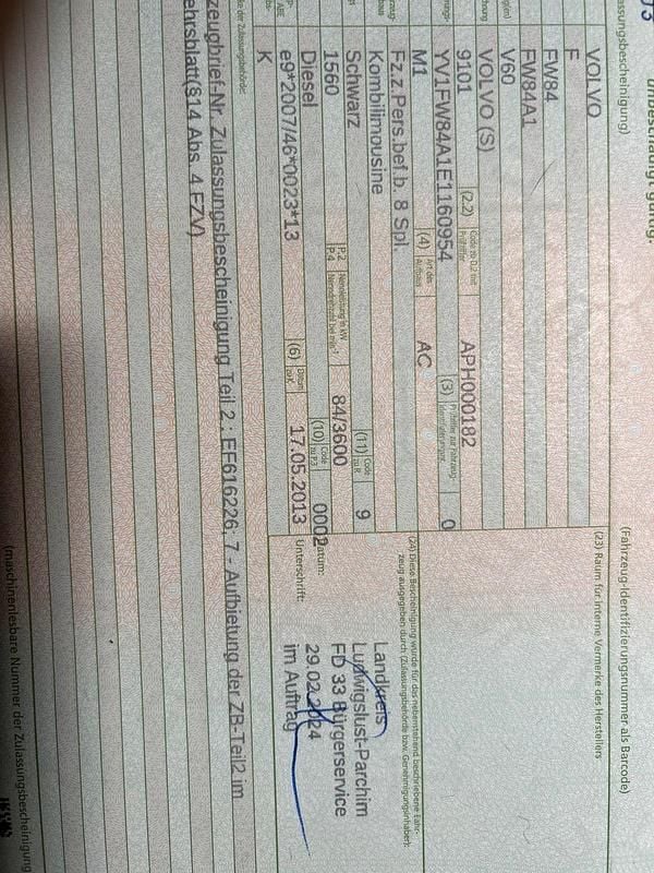 Gebraucht Volvo V60 110 PS (80 kW) 2013 Schwarz Kombi