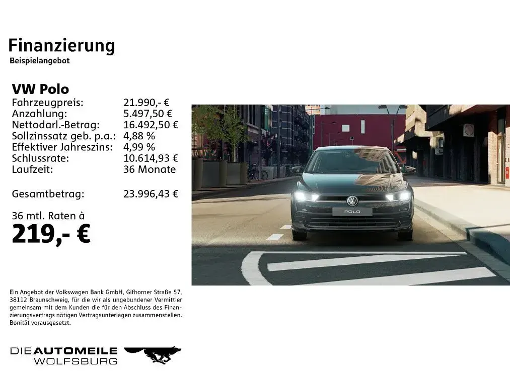 Neu VW Polo 95 PS (69 kW) 2026 Deep black perleffekt Kleinwagen