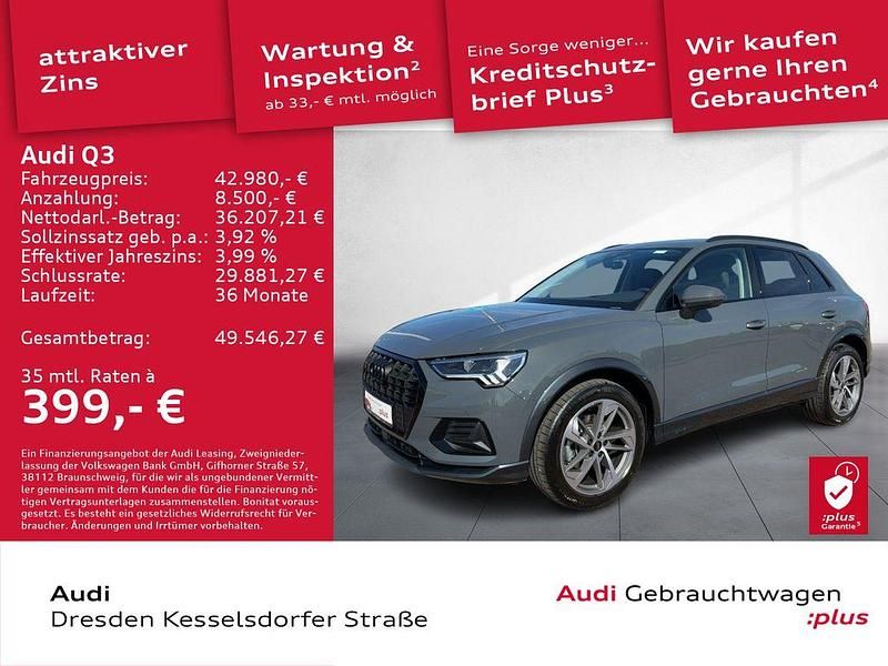 Nanograu metallic Gebraucht 2025 Audi Q3 Advanced Plus SUV | 41.790 € (Etwas zu teuer) - Bild 1/4