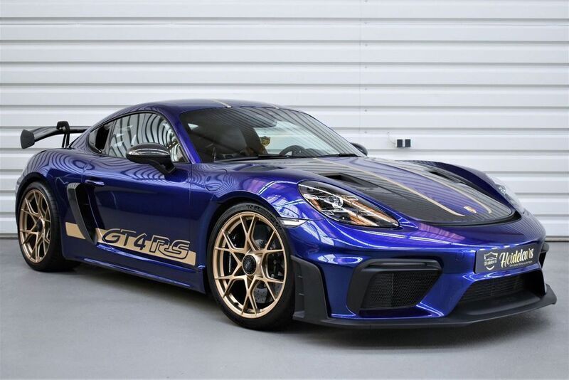 San marino blue metallic Gebraucht 2022 Porsche 718 Cayman GT4 Coupé | 174.990 € - Bild 1/4