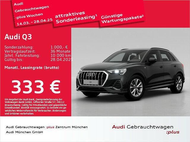 Mythosschwarz metallic Gebraucht 2024 Audi Q3 S-Line SUV | 40.891 € (Fairer Preis) - Bild 1/1
