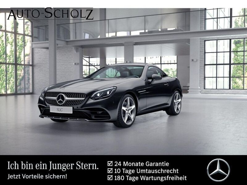 Metalliclack obsidianschwarz Gebraucht 2020 Mercedes SLC300 AMG Cabrio | 47.762 € (Teuer) - Bild 1/3