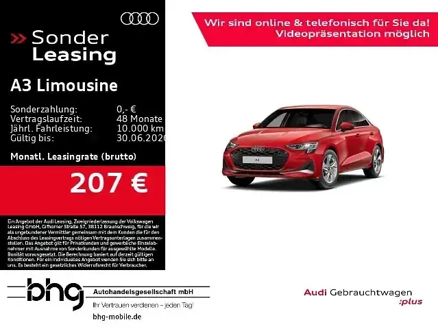 Gebraucht Audi A3 Advanced Plus 150 PS (110 kW) 2025 Limousine