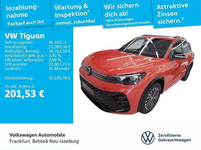 Persimmon red metallic/persimmon red met (metallic) Gebraucht 2024 VW Tiguan R-line SUV | 45.850 € (Superpreis) - Bild 1/4