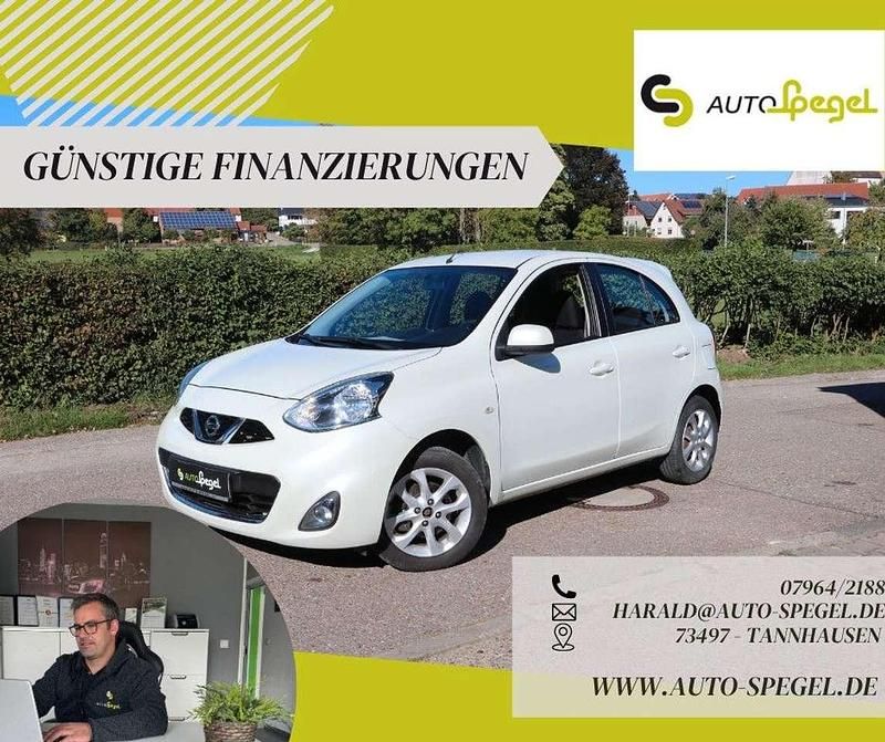 White pearl (m) Gebraucht 2017 Nissan Micra Acenta Kleinwagen | 5.990 € (Fairer Preis) - Bild 1/4