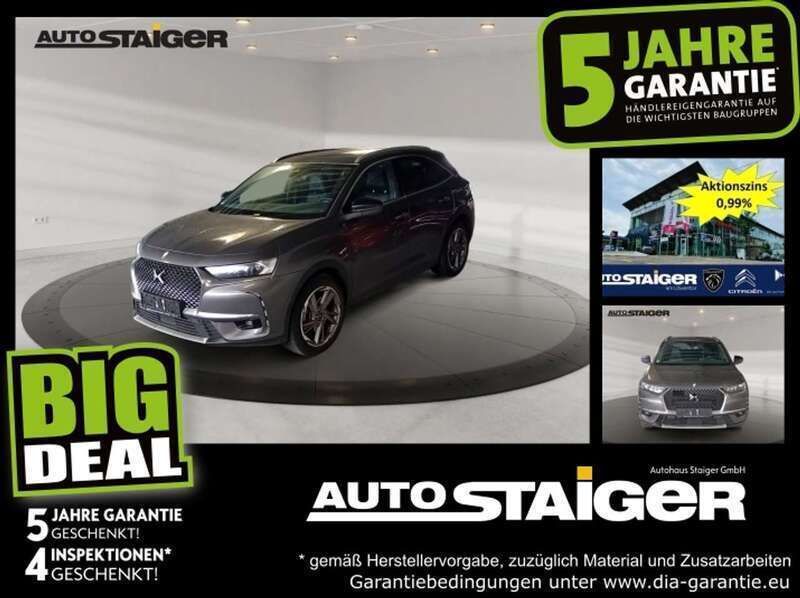 Lackierung platiniumgrau/metallic Gebraucht 2022 DS Automobiles DS7 Crossback Rivoli Plus SUV | 25.999 € (Superpreis) - Bild 1/2