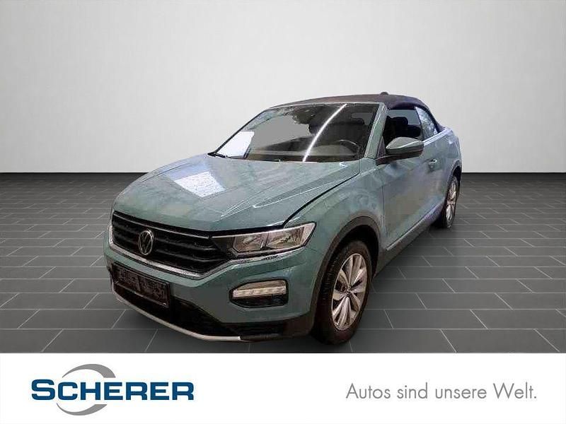 Grün Gebraucht 2021 VW T-Roc Cabriolet Style Cabrio | 23.450 € (Superpreis) - Bild 1/4