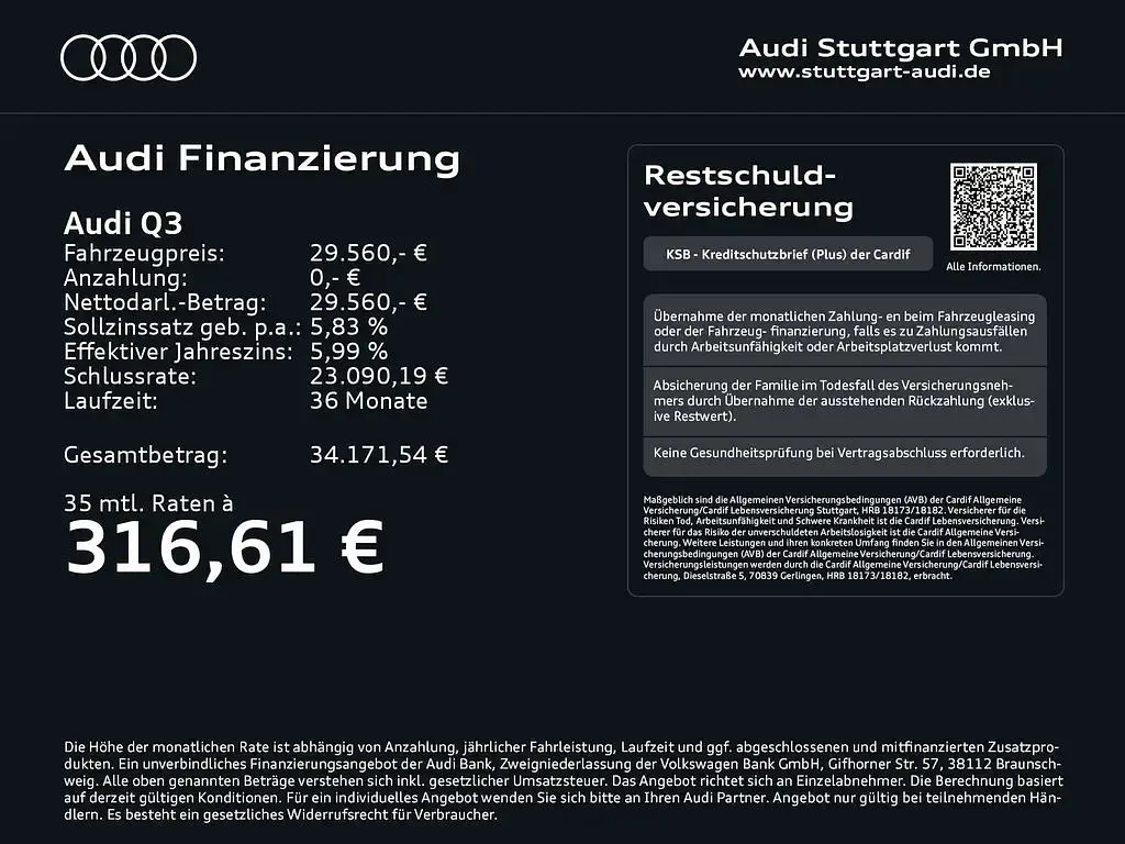 Gebraucht Audi Q3 Advanced 150 PS (110 kW) 2023 Weiß SUV