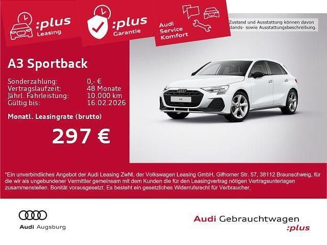 Gletscherweiß metallic Gebraucht 2025 Audi A3 S-Line Limousine | 34.690 € (Fairer Preis) - Bild 1/4