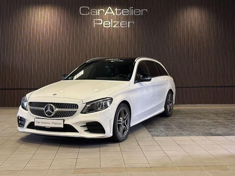 Weiß Gebraucht 2019 Mercedes C220 AMG Kombi | 26.900 € (Teuer) - Bild 1/4