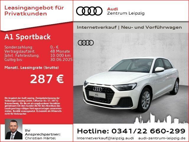 Cortinaweiß Gebraucht 2025 Audi A1 Sportback Advanced Plus Kleinwagen | 23.490 € (Guter Preis) - Bild 1/3