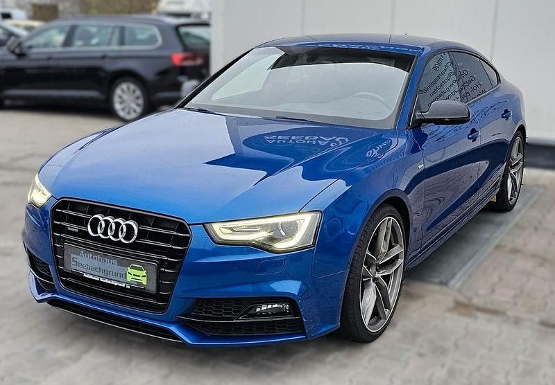Blau Gebraucht 2016 Audi A5 Sportback S-Line Limousine | 19.600 € (Superpreis) - Bild 1/4