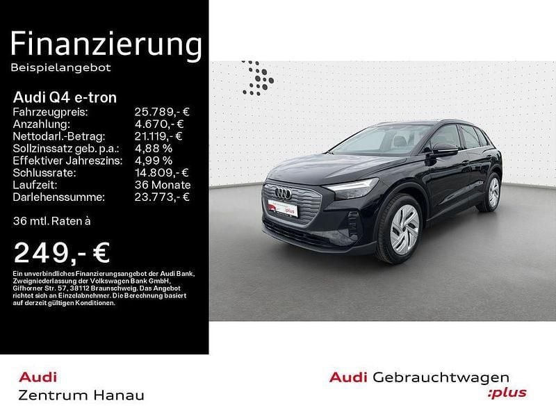 Mythosschwarz metallic Gebraucht 2023 Audi Q4 e-tron Comfort SUV | 25.789 € (Guter Preis) - Bild 1/4